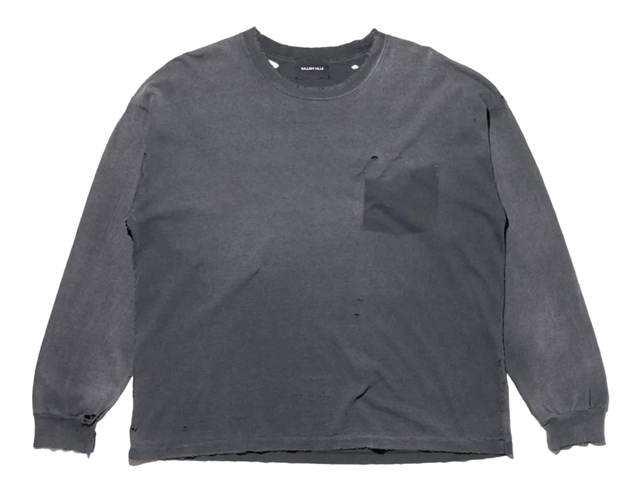 Faded Black Ghost Pocket Long Sleeve